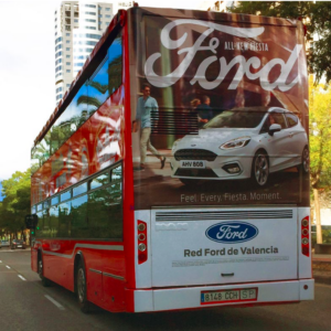 Trasera integral publicidad en autobuses